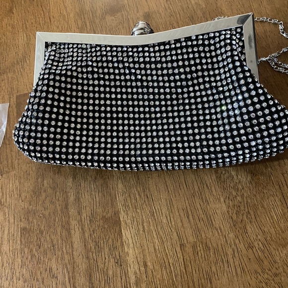 Chichitop Crystal rhinestones, clutch evening purse black - Picture 3 of 7